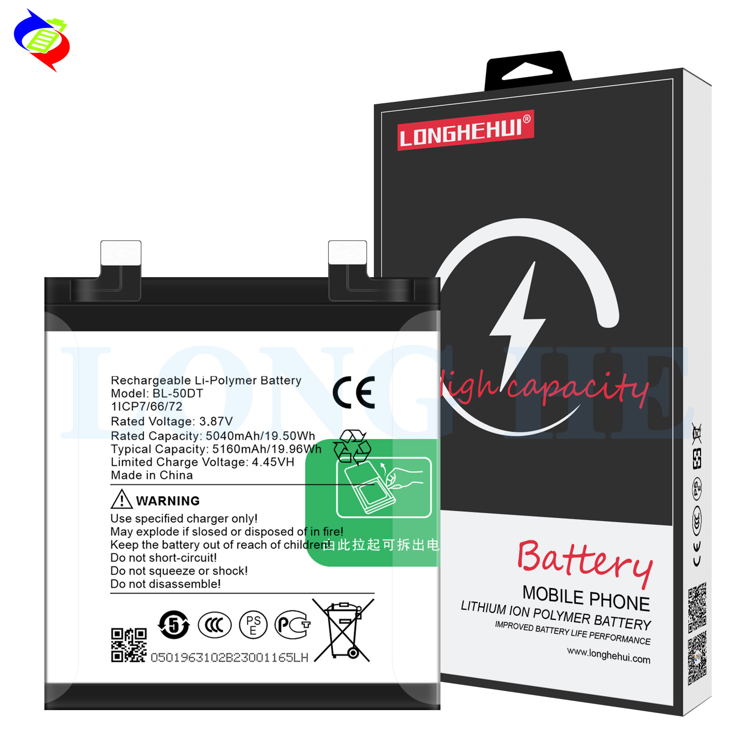 Original BL-50DT 5160mAh Battery For Tecno Phantom X2 Phantom X2 Pro 5G High Capacity