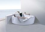 Hydromassage Bathroom Jacuzzi Tub With 2 Seats Corner Installation