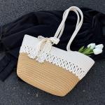 Large-Capacity Beach Bag Fashion All-Match Commuter Tote Bag Niche Weaving