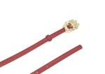 Lady Waist Genuine Leather Rhinestone Belt With Diamond Buckle