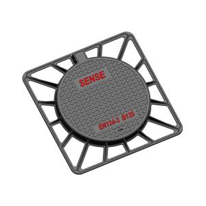 Wholesale B125 Manhole Cover Round With Hinge , Cast Iron Manhole Cover Car Parks from china suppliers