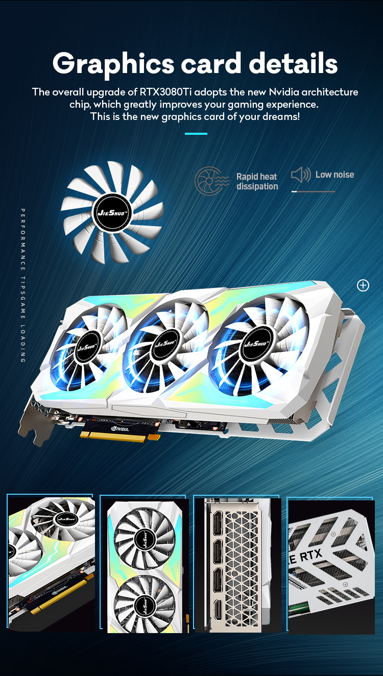 RTX 3080Ti 12G Compute Graphics Cards GDDR6X 384Bit 115MH/S Gaming Video Hash Rate