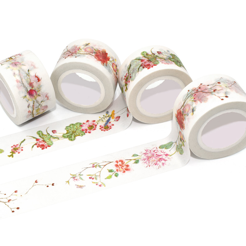 Cute Single Sid Adhesive Self Masking Decorative Washi Tape For Scrapbook