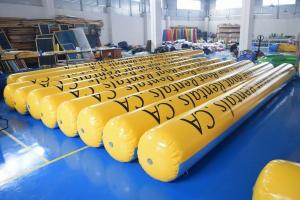 Wholesale Yellow Inflatable Tubes With 0.9mm Durable Commercial Grade PVC Tarpaulin from china suppliers