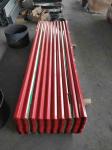 Red Corrugated Sheet Metal / High Hardness Corrugated Steel Roof Sheets