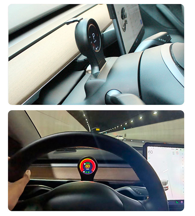 Digital Cluster Tesla Model Accessories 2.1 Inch Tesla Model 3 Dashboard LCD Screen