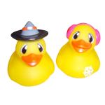 Children Mini Rubber Ducks / Personalized Rubber Duck Bathroom Set Yellow Color