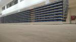 Blue Low Back HDPE Bucket Seat Retractable Bleacher Seating 700-900mm Step