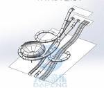 Water Park Aqualoop Water Slide Fiberglass Swimming Pool Adults Water Slide