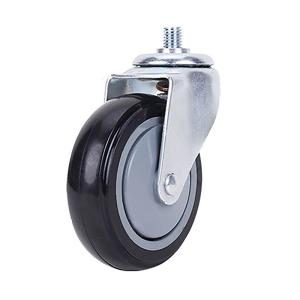 Wholesale 4 Inch Shopping Cart Casters Wheels Polyurethane Tread Wheel Swivel Thread Rod from china suppliers