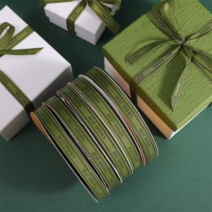 Wholesale Military green gift packaging ribbon letter ribbon gift box ribbon flower baking strap 1.5cm ribbon wholesale from china suppliers