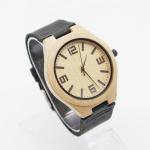 Natural Maple Minimalist Leather Watch / Genuine Leather Wood Watch