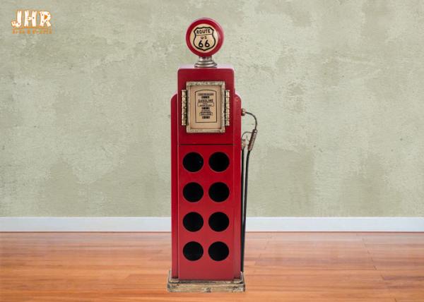 Antique Wood Wine Rack Decorative Storage Cabinets MDF Floor Wine Rack 8 Bottle