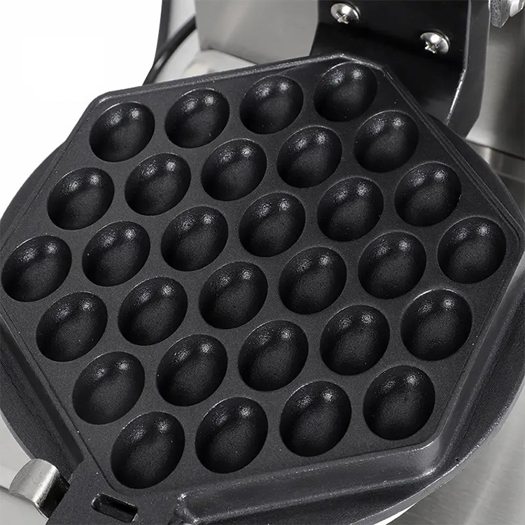 Stainless Steel Non-stick Mini Heart Shape Cone Bubble Waffle Maker for Snack Machine