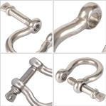 Lifting Purposes Stainless Steel Bow Shackles with Collar Pin Type and Polished