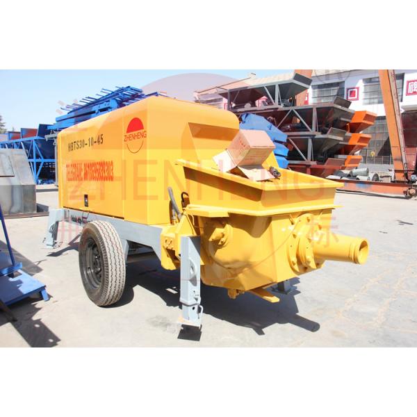 Mobile Stationary Concrete Pump , 30m3 / H Trailer Mounted Concrete Pump