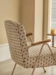 Literary Star Spot Velvet Accent Chair Hotel Home Coffee Shop Fabric Dining