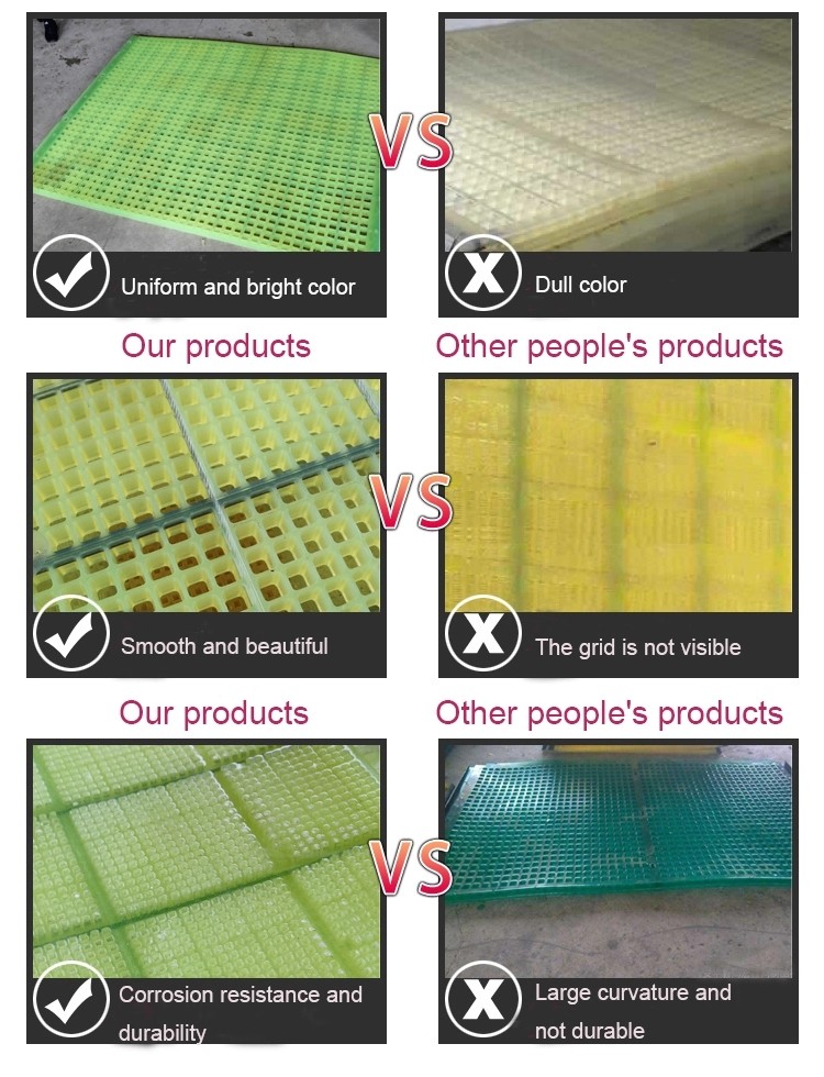 Mining 300x1000mm 28% Open Polyurethane Mesh Screen