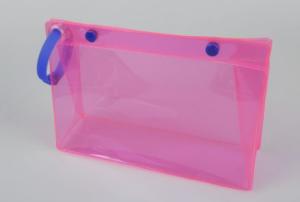 Wholesale Candy Color PVC Toiletry Bag , Frosted Pink Christmas Gift Bag from china suppliers