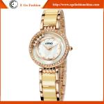 KM16 New Girl Fashion Women Gold Crystal Quartz Crystal Rhinestone Luxury Wrist