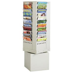 Wholesale White 44 Pocket Steel Magazine Display Rack Retail Store Fixtures And Displays from china suppliers