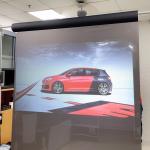 High Contrast Natural Black Self-Adhesive Rear Projection Film for shop window