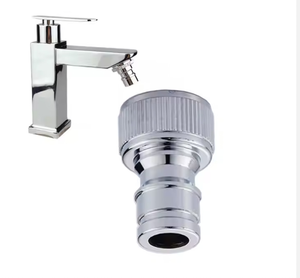 Water Faucet Aerator Adapter Connect Female Thread 55/64"-27T Dishwasher Faucet Adapter Washing Machine Snap Adapter