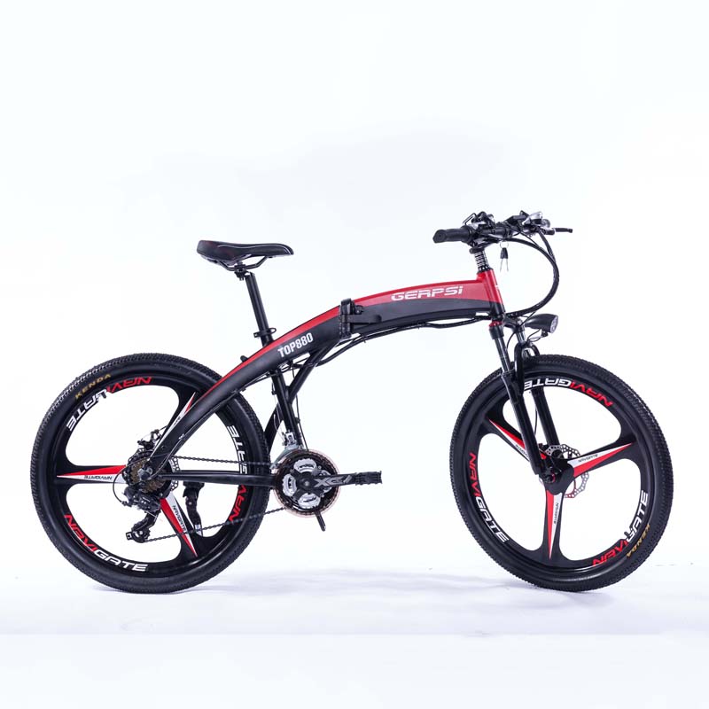 Foldable 26 Inch Electric Bicycle 250W Integrated Wheel 36v Battery