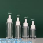 Glass Dropper Plastic Serum Bottle Essence 20ml 30ml 50ml, Tincture Bottles,
