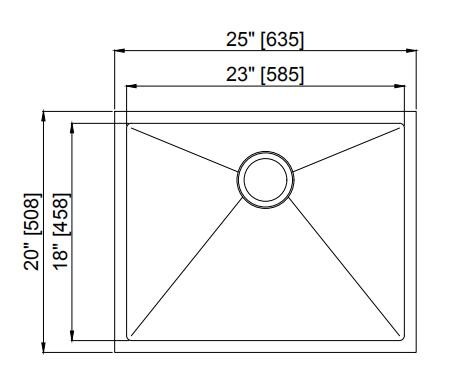 Customized Stainless Undermount Sink , Hotel Square Undermount Kitchen Sink