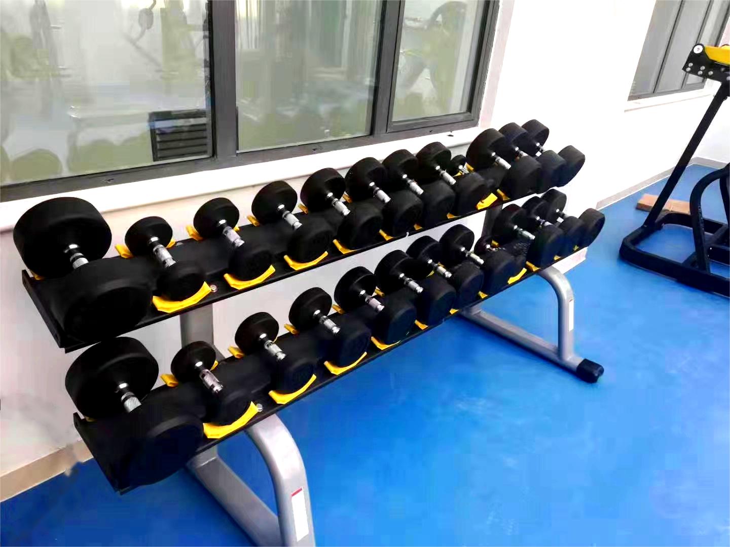 Commercial Gym Body Building Steel 3 Tier Commercial Dumbbell Rack for Gym Use