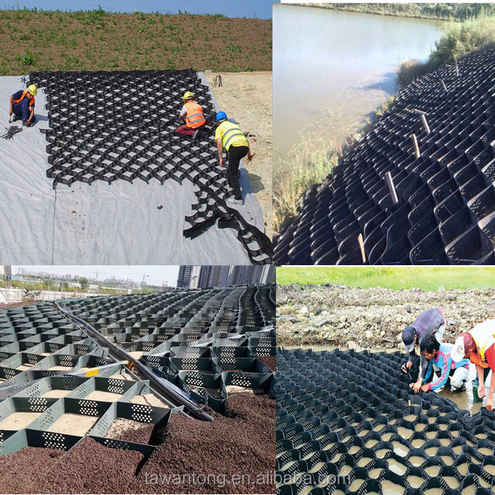 Smooth Surface HDPE Plastic Geo Cell Gravel Ground Grid Parking Geocell Web Road Paver Driveway for Driveways