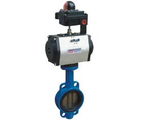 Wholesale Pneumatic Actuator Centerline Butterfly Valves , Wafer Resilient Seated Butterfly Valve from china suppliers