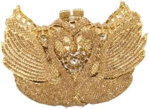 Wholesale BOUTIQUE DE FGG WOMEN SWAN CLUTCH CRYSTAL EVENING BAGS WEDDING PARTY DINNER LADIES RHINESTONE MINAUDIERE HANDBAG from china suppliers