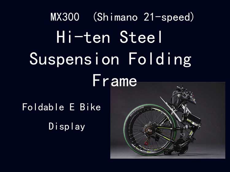 26 Inch High Speed Electric Bike , Folding E Bike 350W Lithium Battery