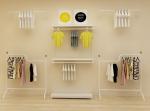 Custom Wooden Cabinet Clothing Display Showcase Interior Design Clothes Shop