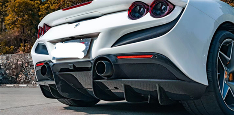 Auto Parts ForFerrari F8 Carbon Fiber Body Kit F8 Upgrade Novi Style Diffuser Carbon Fiber Diffuser