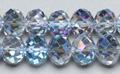 Wholesale Green AB Half Plated Glass Faceted Rondelles, 100 Beads Per Strand from china suppliers