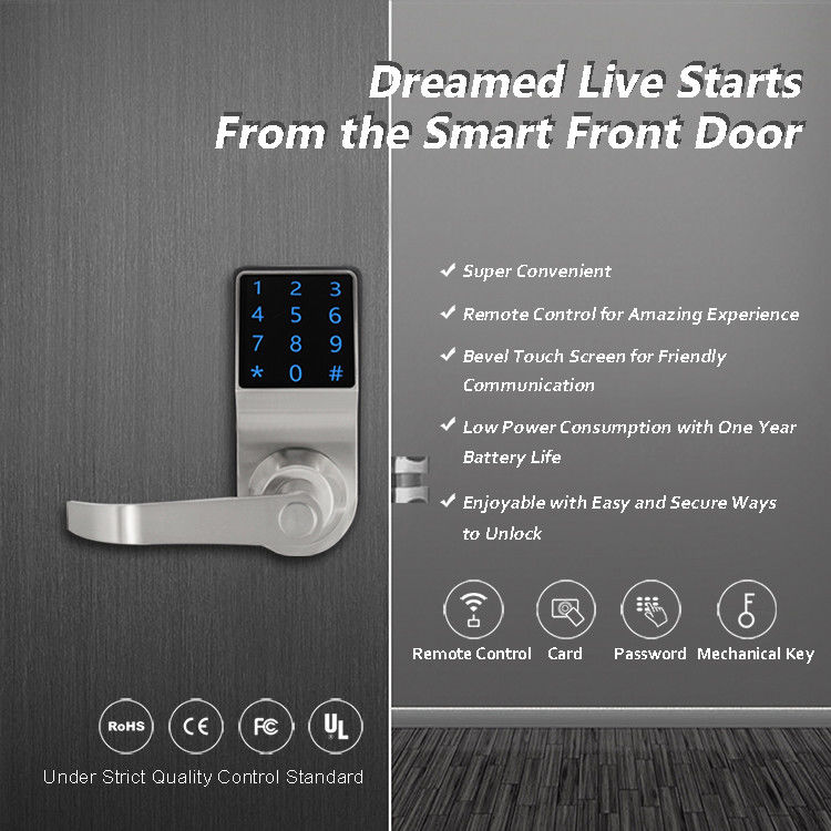Remote Door Code Door Lock Touch Screen Panel Design For Digital Apartment