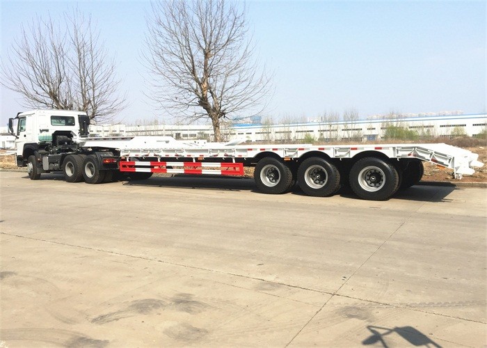 Heavy Load Hydraulic Ladder 80 Ton Low Bed Semi Trailer
