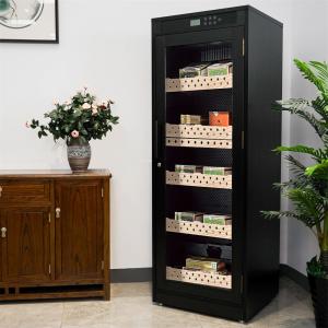 Wholesale Exquisite Black Wood Cigar Cooler Humidor With Precision Climate Control from china suppliers