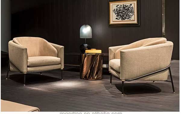 Hotel Lobby Sofa Chair Lounge Single Seater Sofa Chair For Living Room