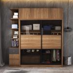 Laminate MDF Melamine Wood Furniture Bedroom Wall Closet Wardrobe With Sliding