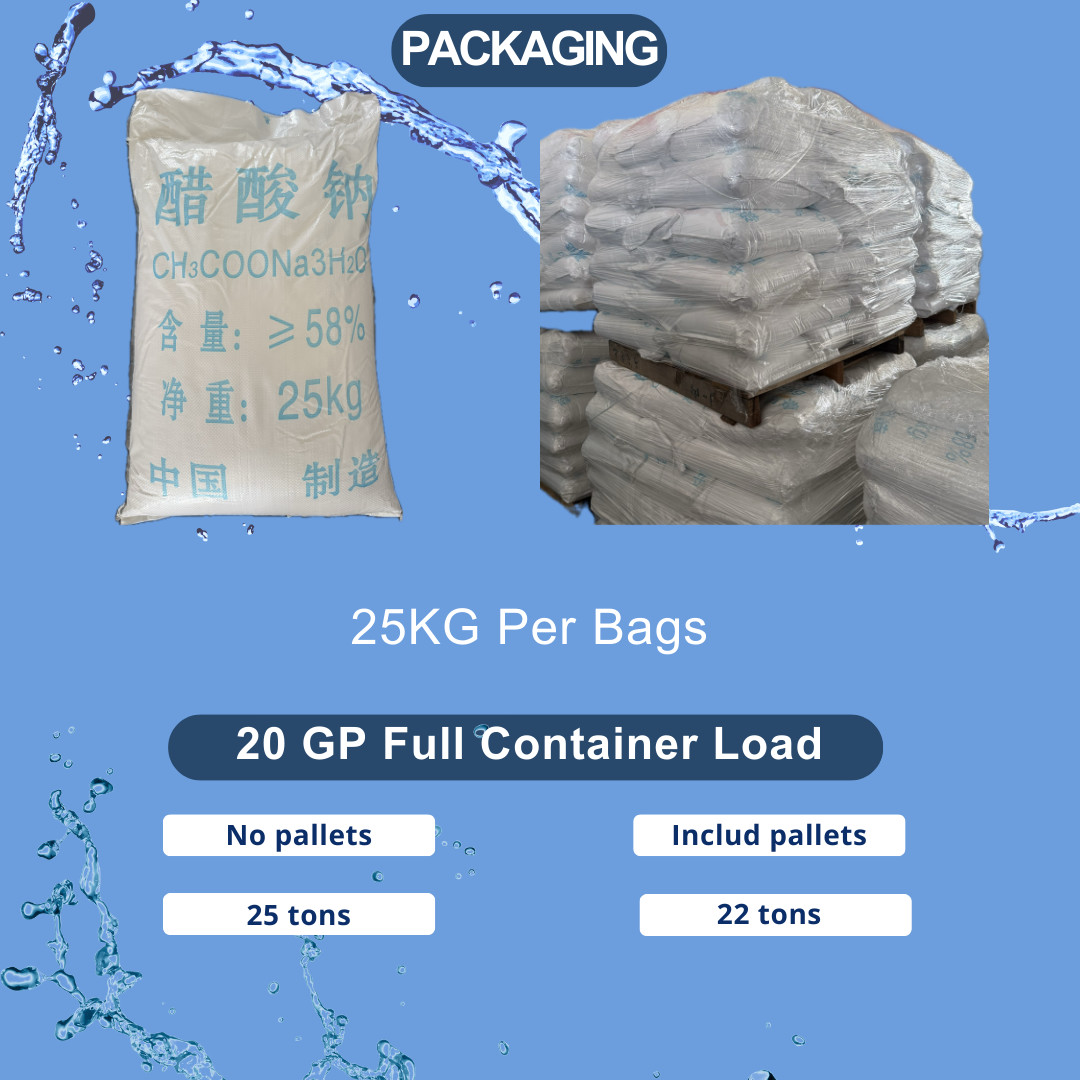 High Purity Crystal Sodium Acetate Industrial Grade Multi Functional Raw Material