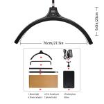 3200K LED Half Moon Light For Beauty Lashes Nail Salon Makeup Tattoo Half Ring
