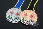 Sublimated Ribbon Custom Sports Medals Athletics Medals For Canada Sports Skiing