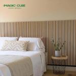 Customized Pattern Wood Veneer Slat Panels For Theater Decor Office Building
