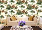 Chinese Style contemporary wall coverings Mountains And Rivers For Sofa/TV