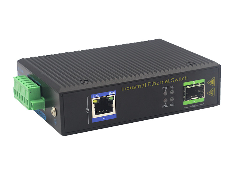 UT11F-SFP unmanaged industrial 1x10/100Base-Tx + 1x100M-Fx SFP ethernet switch DIN Rail