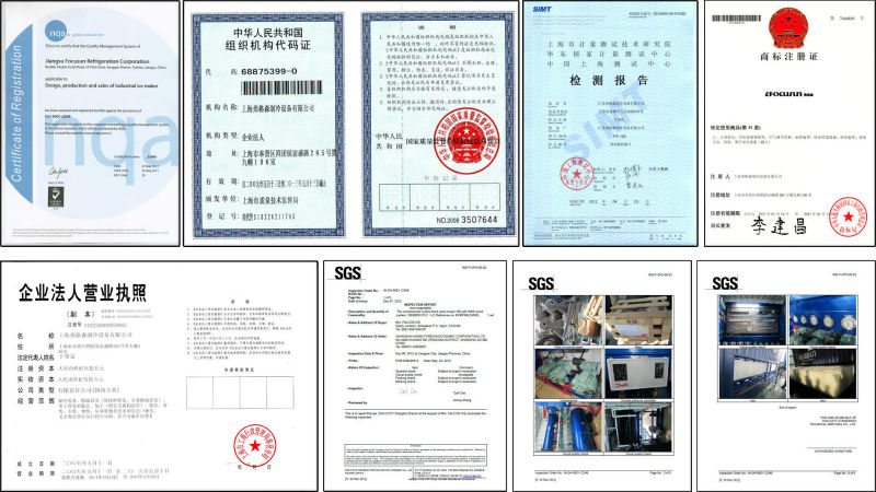 3000kg Ice Storage Capacity FIC-30WH Cube Ice Machine for Your Manufacturing Plant